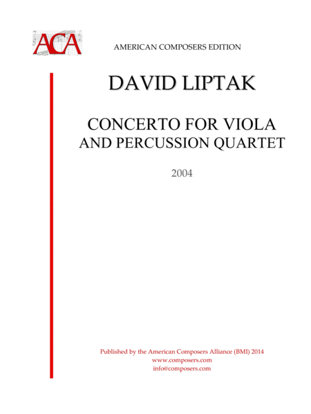 [Liptak] Concerto for Viola and Percussion Quartet