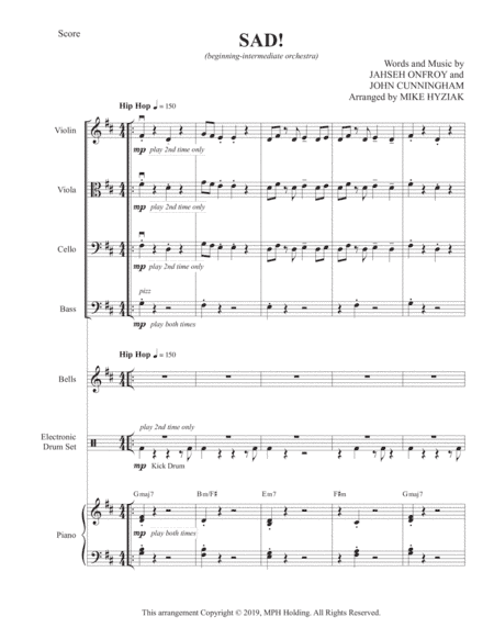 Sad! (arr. Mike Hyziak)