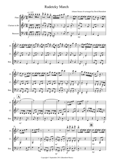 Radetzky March for Wind Trio (arr. David Burndrett)
