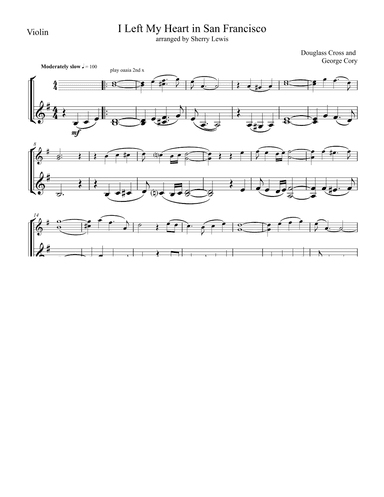 I Left My Heart In San Francisco (arr. Sherry Lewis)