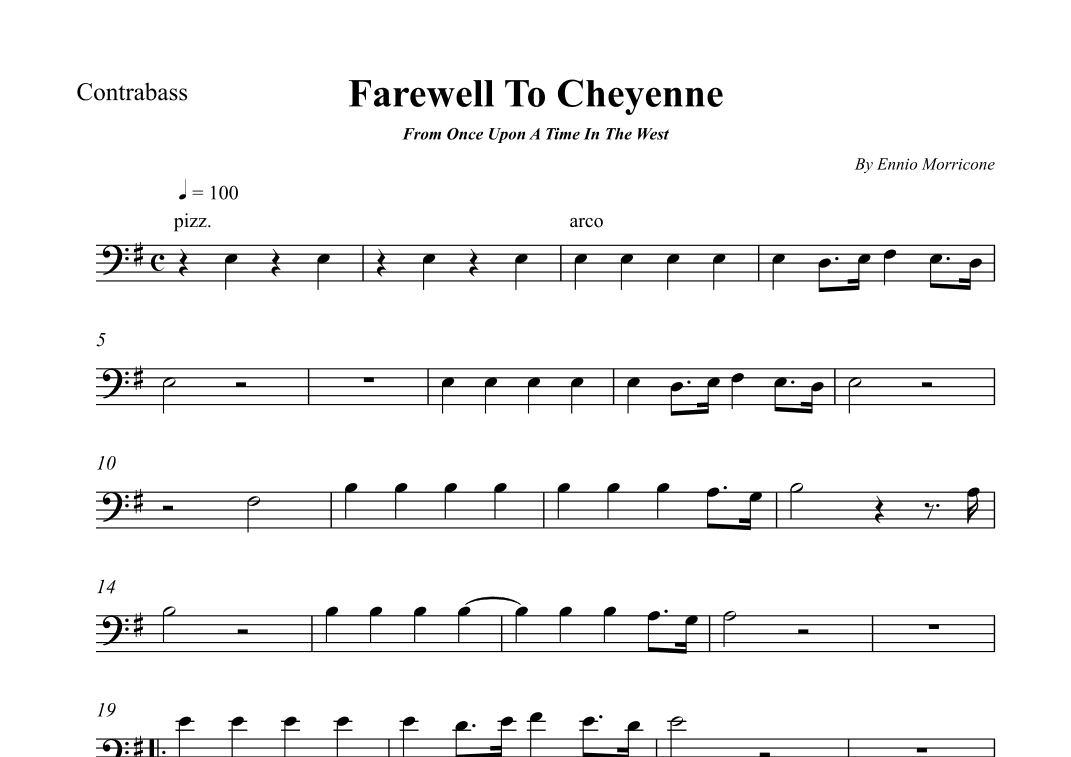 Farewell To Cheyenne (arr. Wesley S. SIlva)