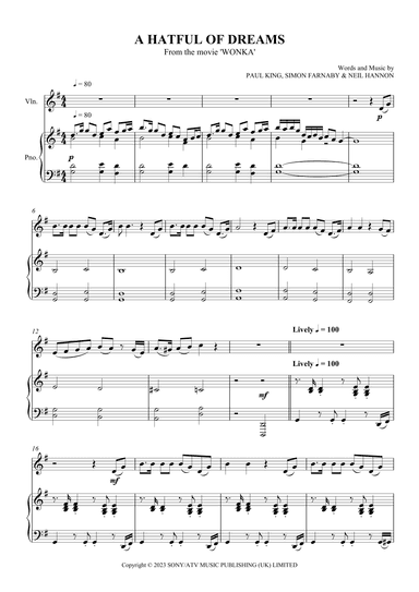 A Hatful Of Dreams (arr. SCMusic)