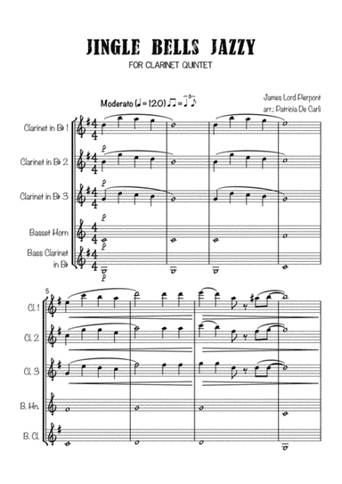 Jingle Bells Jazzy (Clarinet Quintet) (arr. Cadenza)