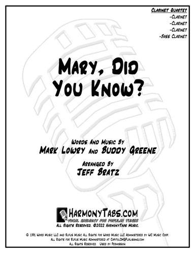 Mary, Did You Know? (arr. Jeff Bratz)
