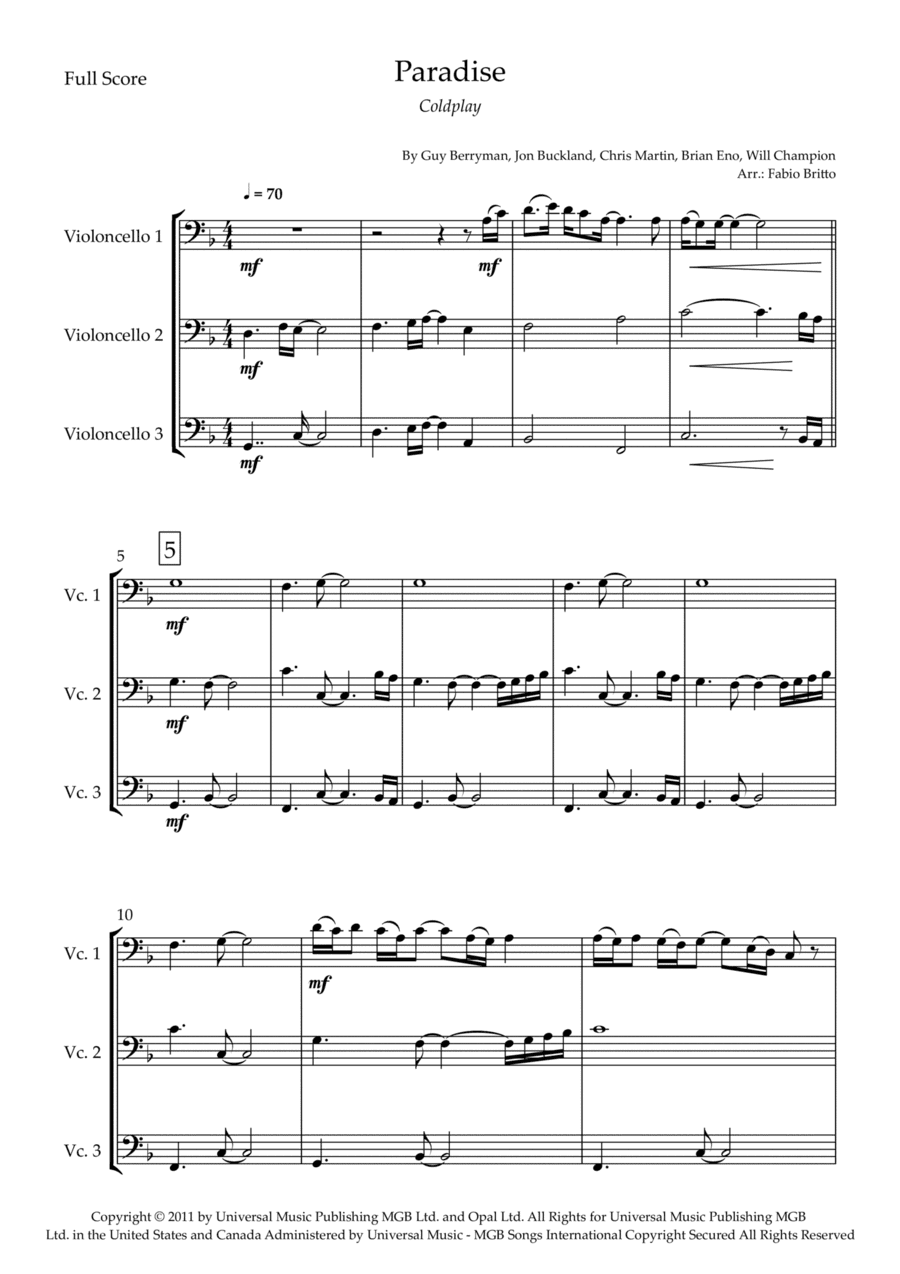 Paradise (arr. Fabio Britto)