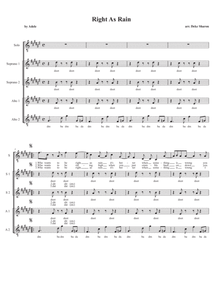Right As Rain (arr. Deke Sharon)