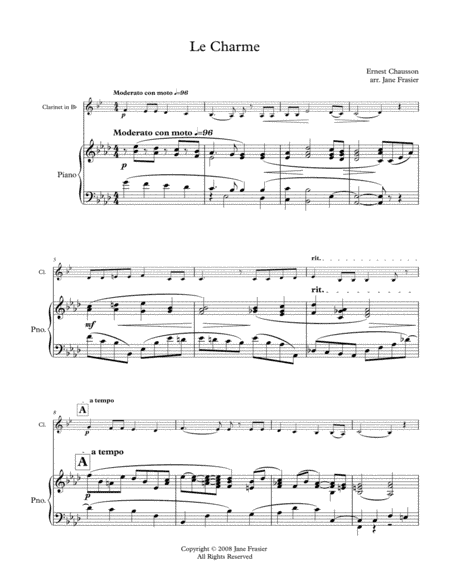 Le Charme (arr. Jane Frasier)