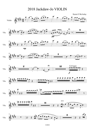 Jackdaw-Jo : Ballad - VIOLIN PART