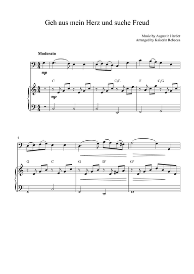 Geh aus mein Herz und suche Freud (arr. Kaiserin Rebecca)