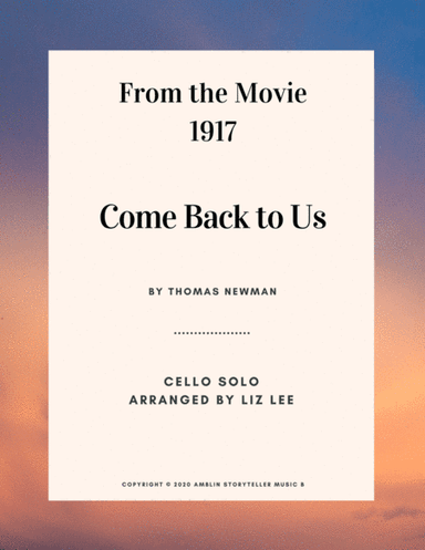 Come Back To Us (arr. Liz Lee - Cellomoji)