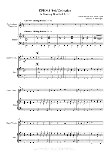 A Groovy Kind Of Love (arr. Kevin P Holdgate)