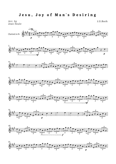 Jesu, Joy of Man's Desiring (arr. Jean Szulc)
