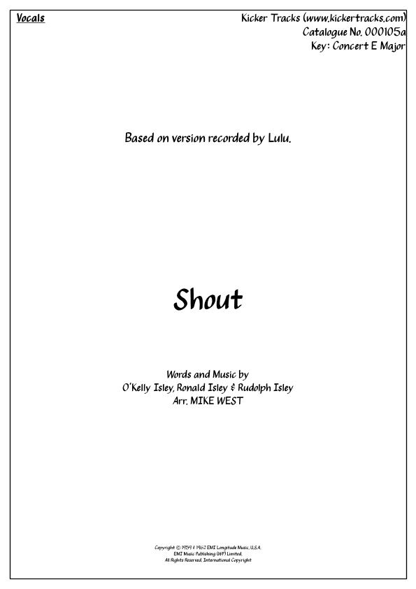 Shout (arr. Mike West)