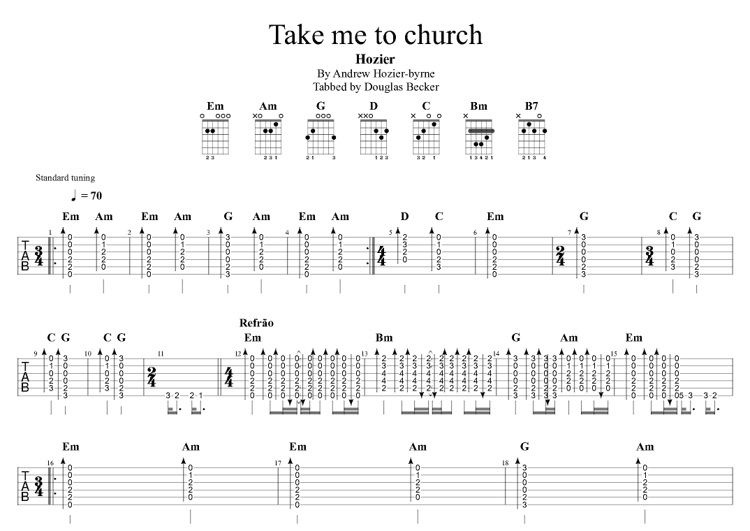 Take Me To Church (arr. Douglas Becker)