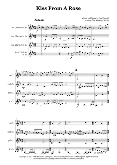 Kiss From A Rose (arr. Kayleigh Huelin)