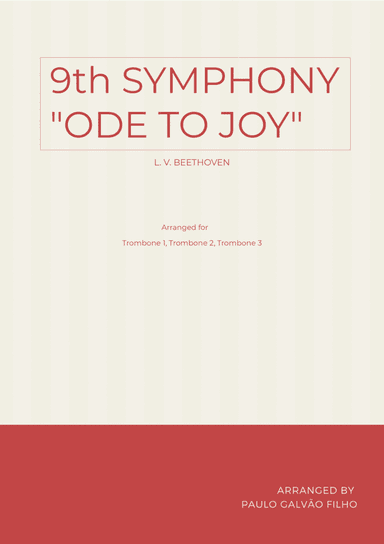 9th SYMPHONY - TROMBONE TRIO (arr. Paulo Galvao Filho)