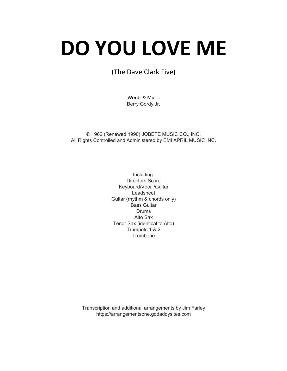 Do You Love Me (arr. Jim Farley)