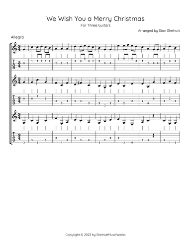 We Wish You a Merry Christmas (arr. Stan Shelnutt)