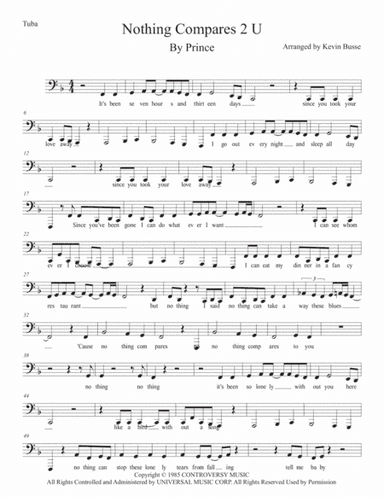 Nothing Compares 2 U (arr. Kevin Busse)