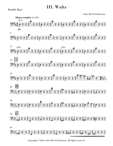 Divertimento for Strings: III. Waltz- Parts