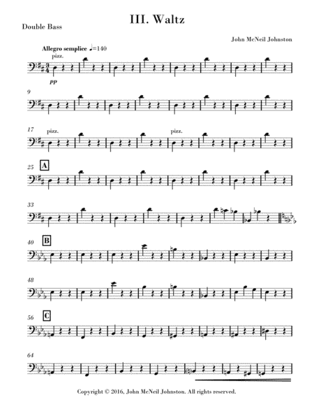 Divertimento for Strings: III. Waltz- Parts