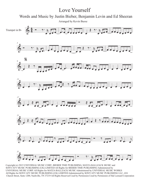 Love Yourself (arr. Kevin Busse)