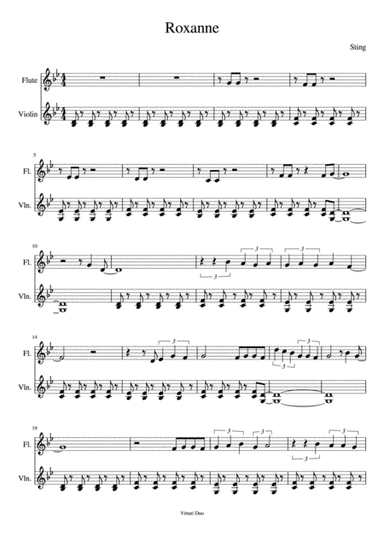 Roxanne (arr. Nia Squirrell, Vittari Duo)