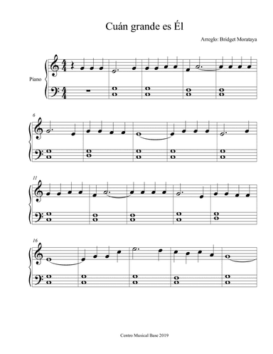 How Great Thou Art (Cuán Grande Es Él) (arr. Centro Musical Base)