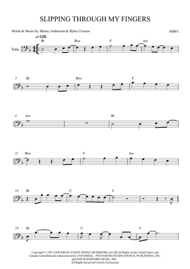 Slipping Through My Fingers (arr. Karen Gueiros)