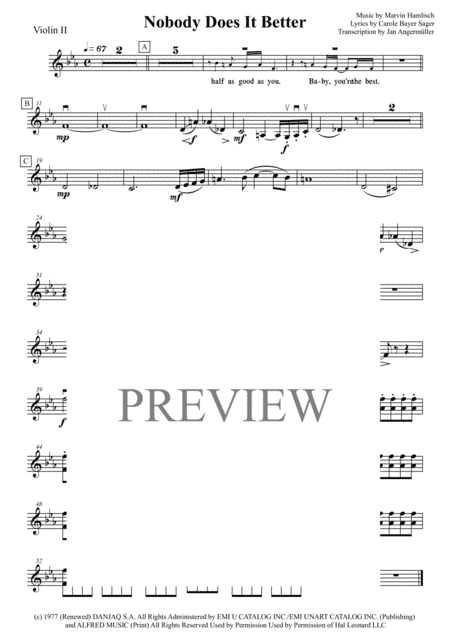 Nobody Does It Better from THE SPY WHO LOVED ME (arr. Jan Angermüller)