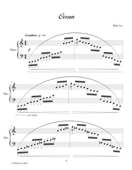 "Ocean" for solo piano