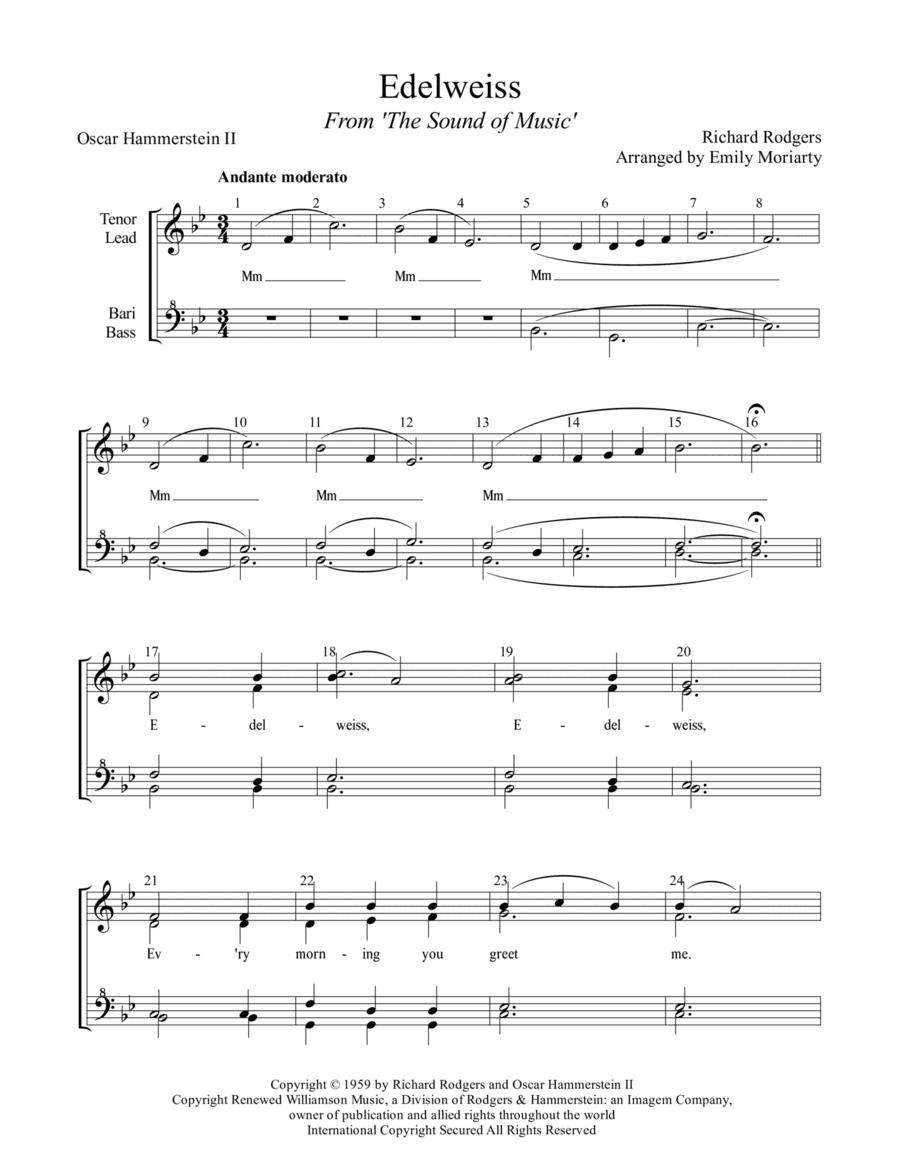Edelweiss (arr. Emily Moriarty)