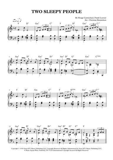 Two Sleepy People (arr. Christian Bennedsen)