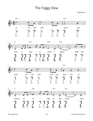 The Foggy Dew (arr. songbooks.info)