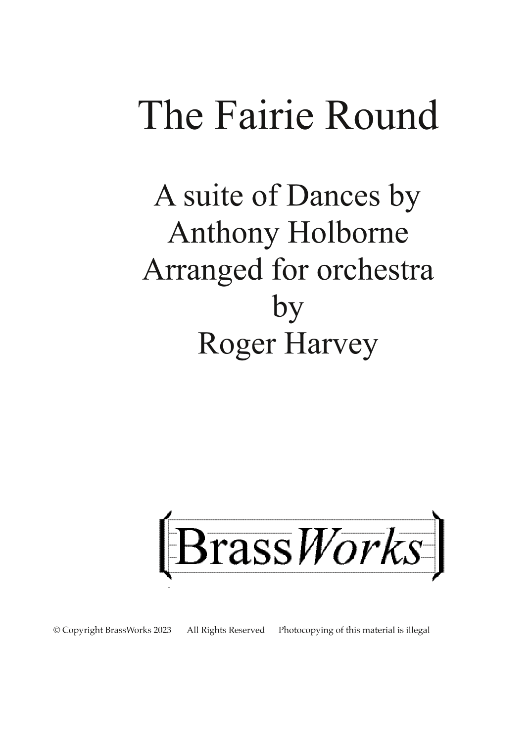 The Fairie Round (arr. Roger Harvey)