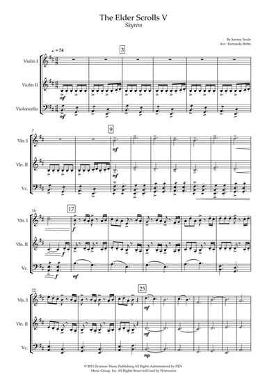 Dragonborn (skyrim Theme) (arr. Fernando Britto)