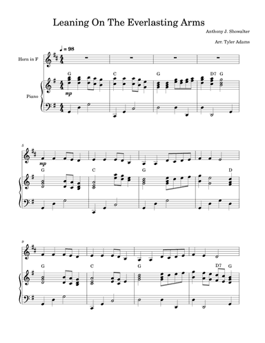 Leaning On The Everlasting Arms (arr. Tyler Adams)