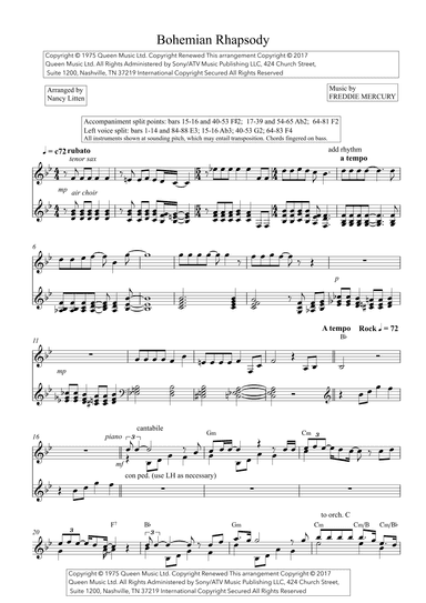 Bohemian Rhapsody (arr. Nancy Litten)