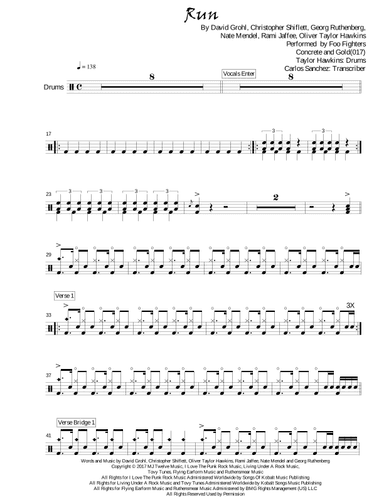 Run (arr. Carlos Sanchez)