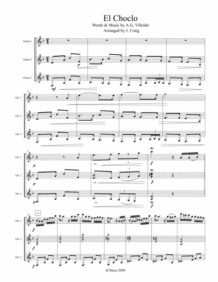El Choclo for Guitar Trio (arr. Justin Craig)