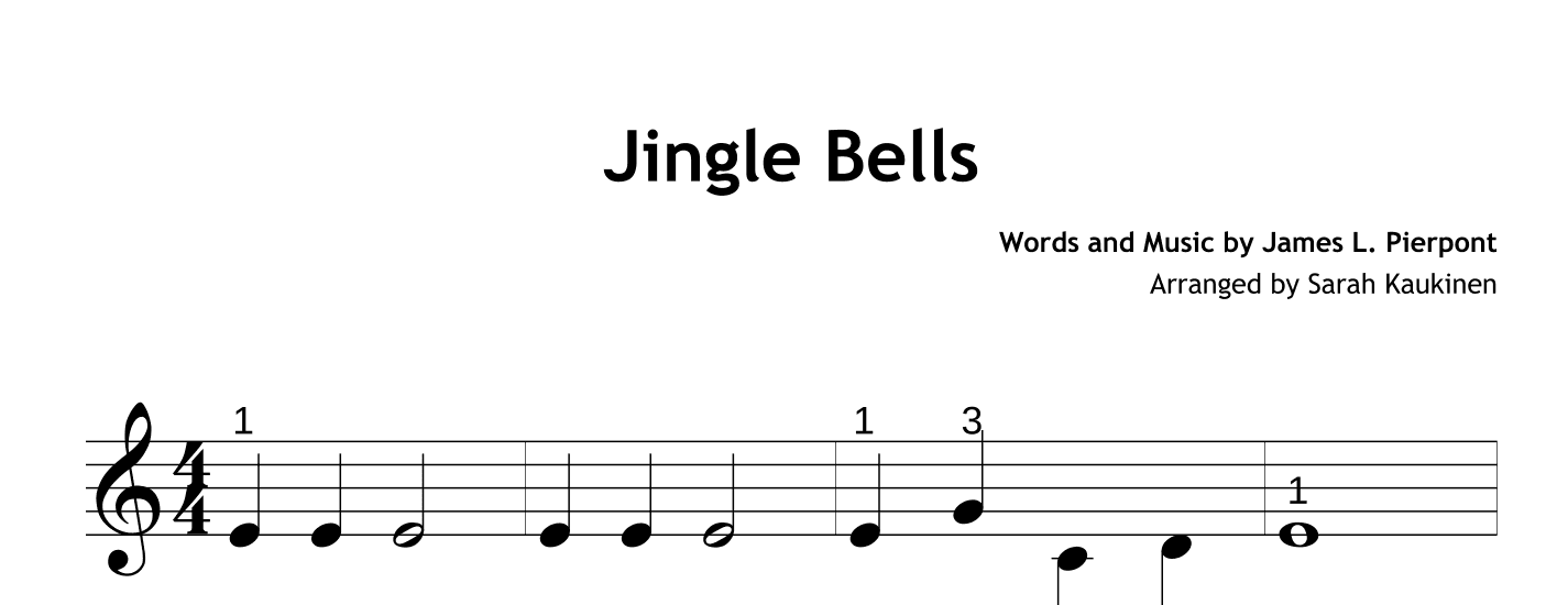 Jingle Bells (primer) (arr. Sarah Kaukinen)