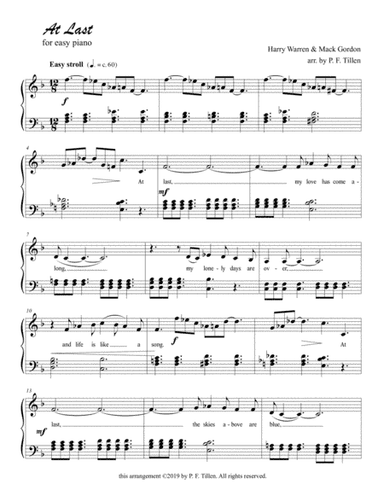 At Last (arr. P. F. Tillen)