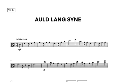 Auld Lang Syne (for Viola) (arr. Cadenza Editions)