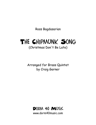 Alvinnn!!! And The Chipmunks (arr. Craig Garner (The Chipmunks famous Christmas song!))