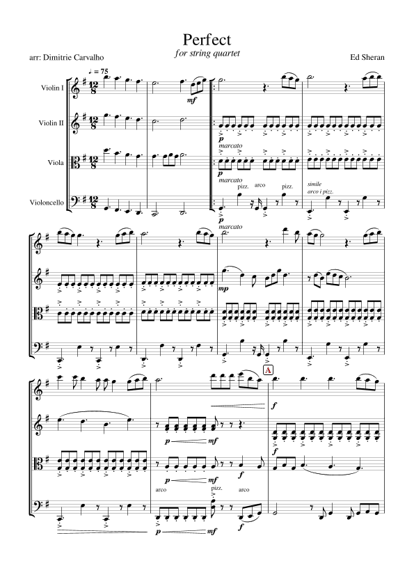 Perfect (arr. Dimitrie Carvalho)