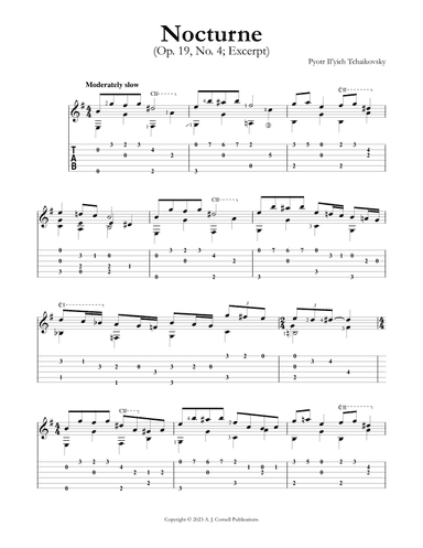 Nocturne (Op. 19, No. 4) (arr. Mark Phillips)