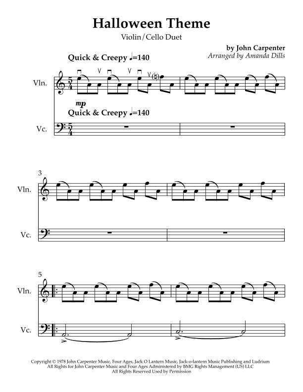 Halloween Theme (arr. Amanda Dills)
