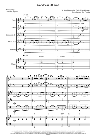 Goodness Of God (arr. Gildson Cerqueira)