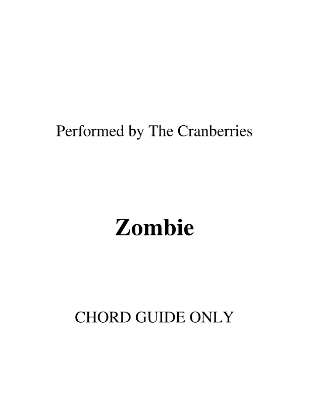 Zombie (arr. RWM)