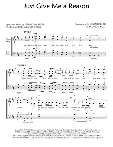 Just Give Me A Reason (arr. Kevin Keller)